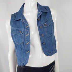 French connection denim vest